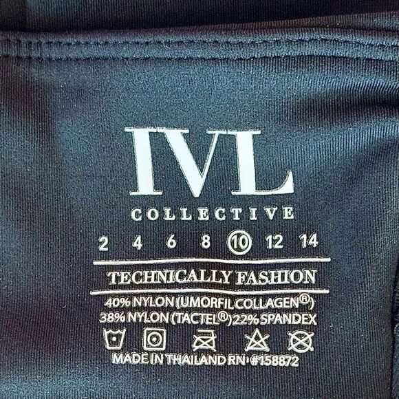 IVL Collective Technically Fashion Black White Stripe Women’s Sports Bra Size 10 - Picture 5 of 8